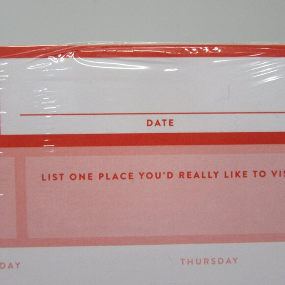 NWT! Undated Desktop Weekly Calendar Chunky Pad - 75 Sheets - Picture 5 of 6